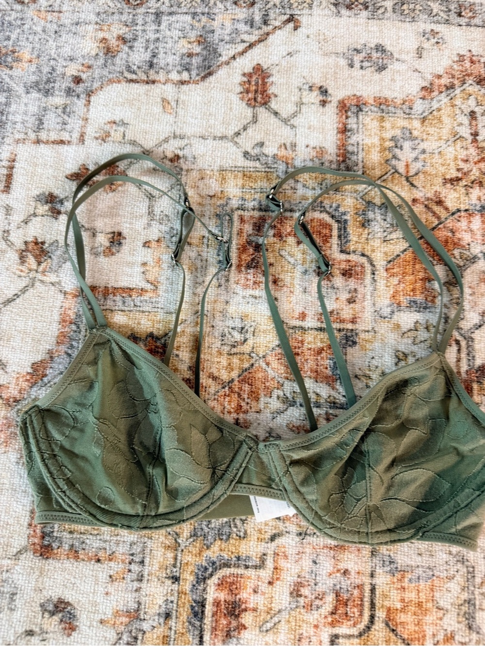 Aerie olive green Demi bra -Superchill